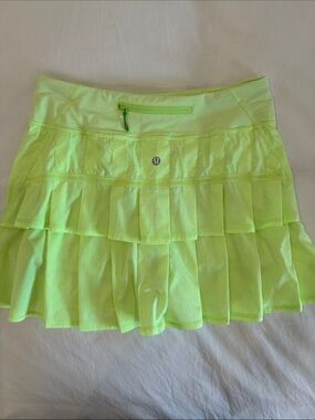 lululemon athletica Polka Dot Neon Lime Skirt